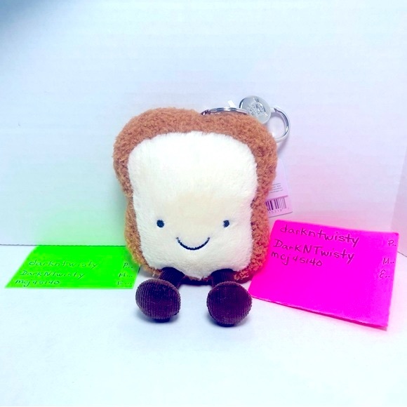 BNWT JELLYCAT AMUSEABLE TOAST BAG CHARM - Picture 1 of 14
